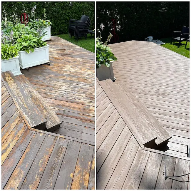 A wood deck restored by Tekora Home Improvements